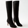 Accessories & Shoes Loft | Seamed Heeled Tall Boots Black