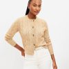 Clothing Loft | Cable Cardigan Camel Heather