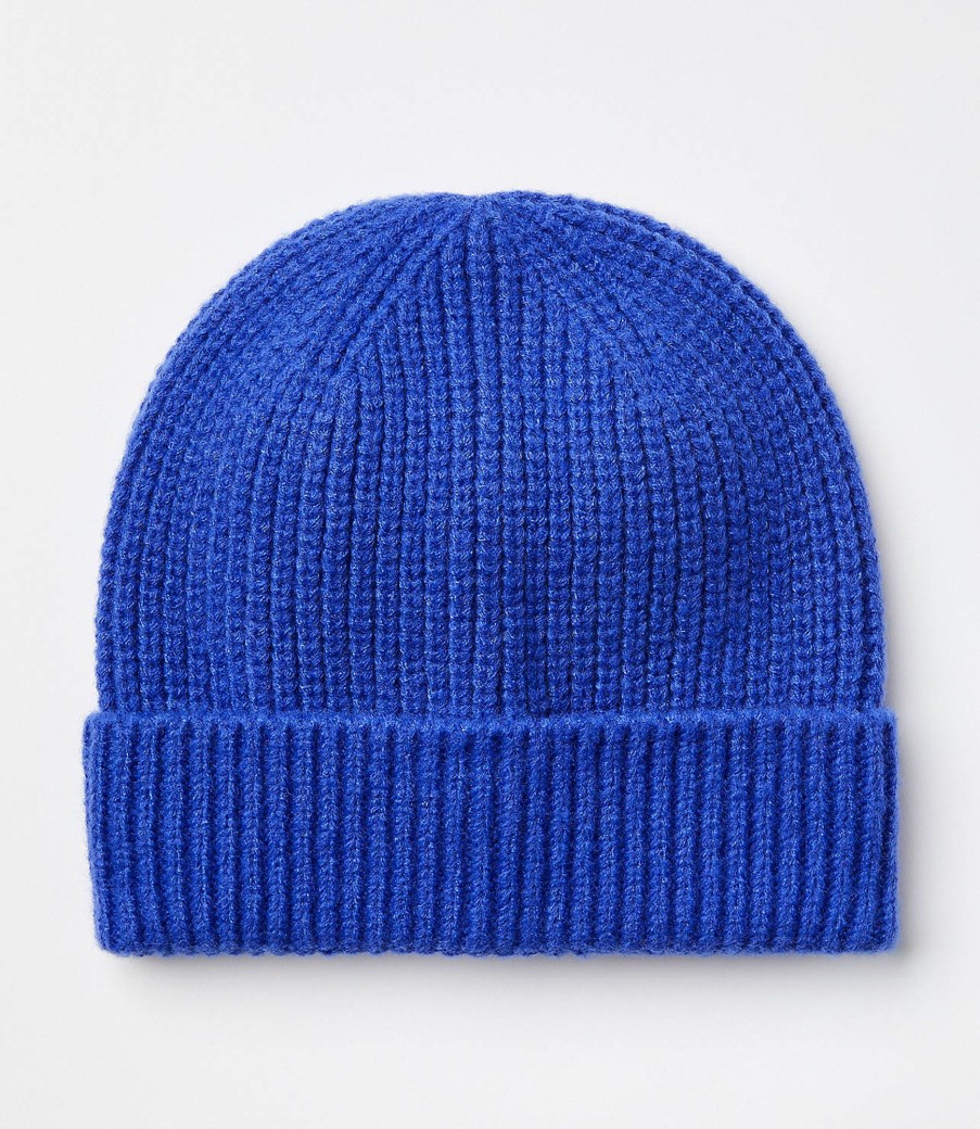 Accessories & Shoes Loft | Ribbed Beanie Cineraria Blue