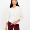 Clothing Loft | Lou & Grey Funnel Neck Signaturesoft Drawstring Top Whisper White