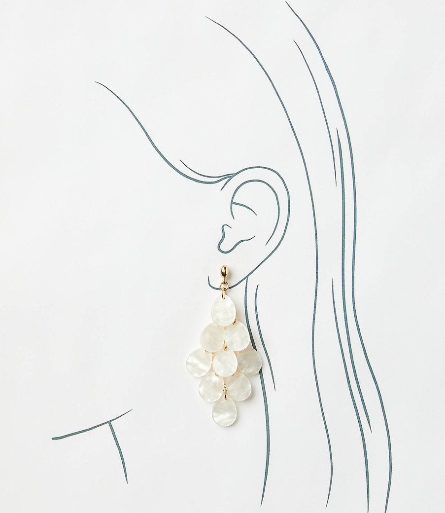 Accessories & Shoes Loft | Pearlized Chandelier Earrings Mother Of Pearl