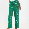 Clothing Loft | Holiday Kitten Pajama Pants Bright Kelly Green