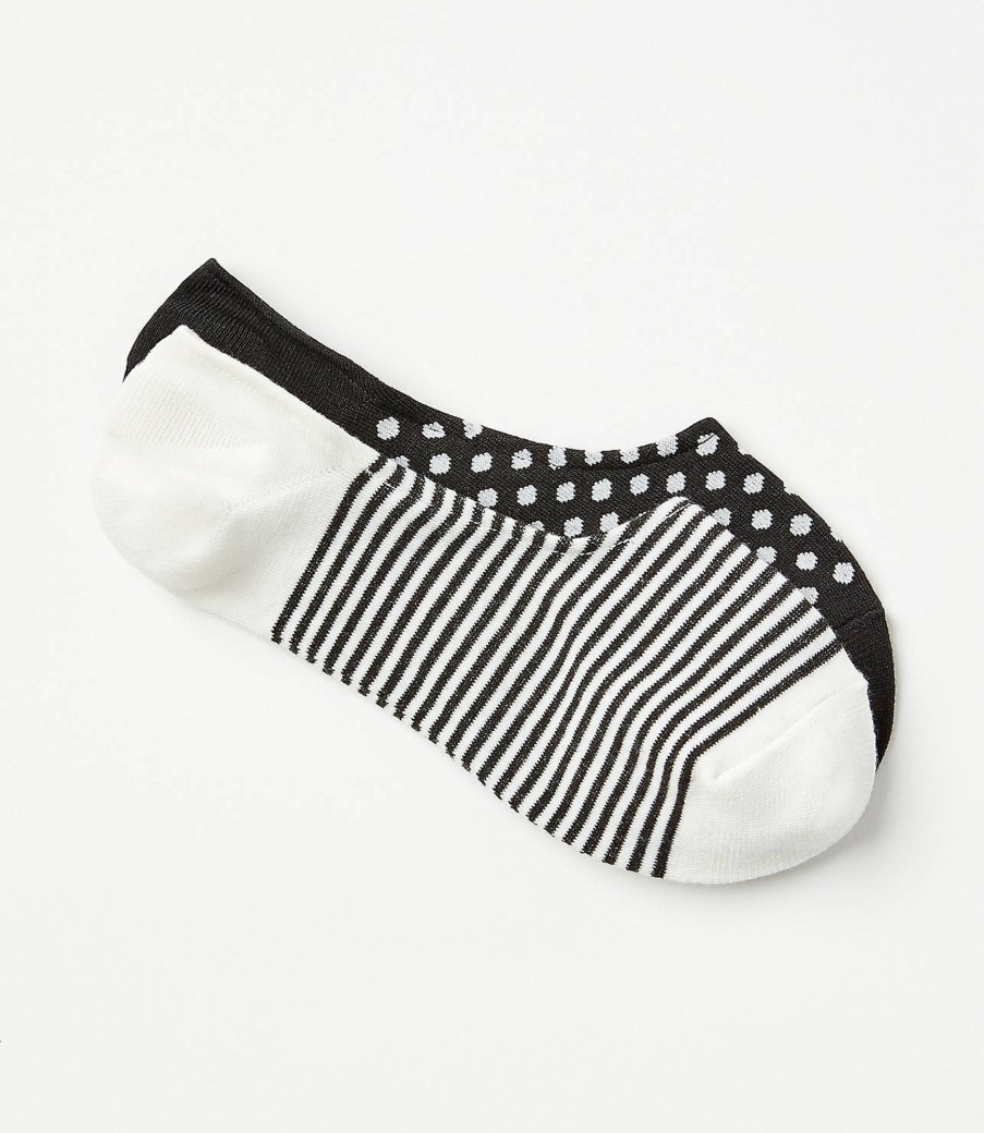 Accessories & Shoes Loft | Dot & Stripe No Show Sock Set Black