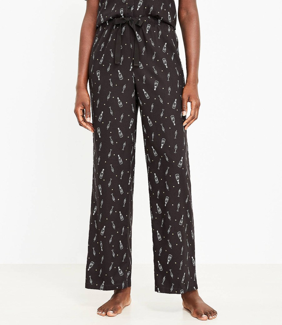 Clothing Loft | Champagne Pajama Pants Black