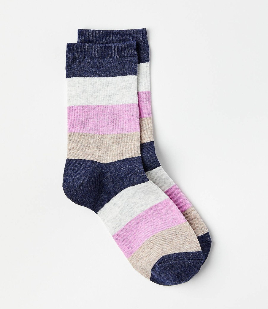 Clothing Loft | Heathered Stripe Crew Socks Multi