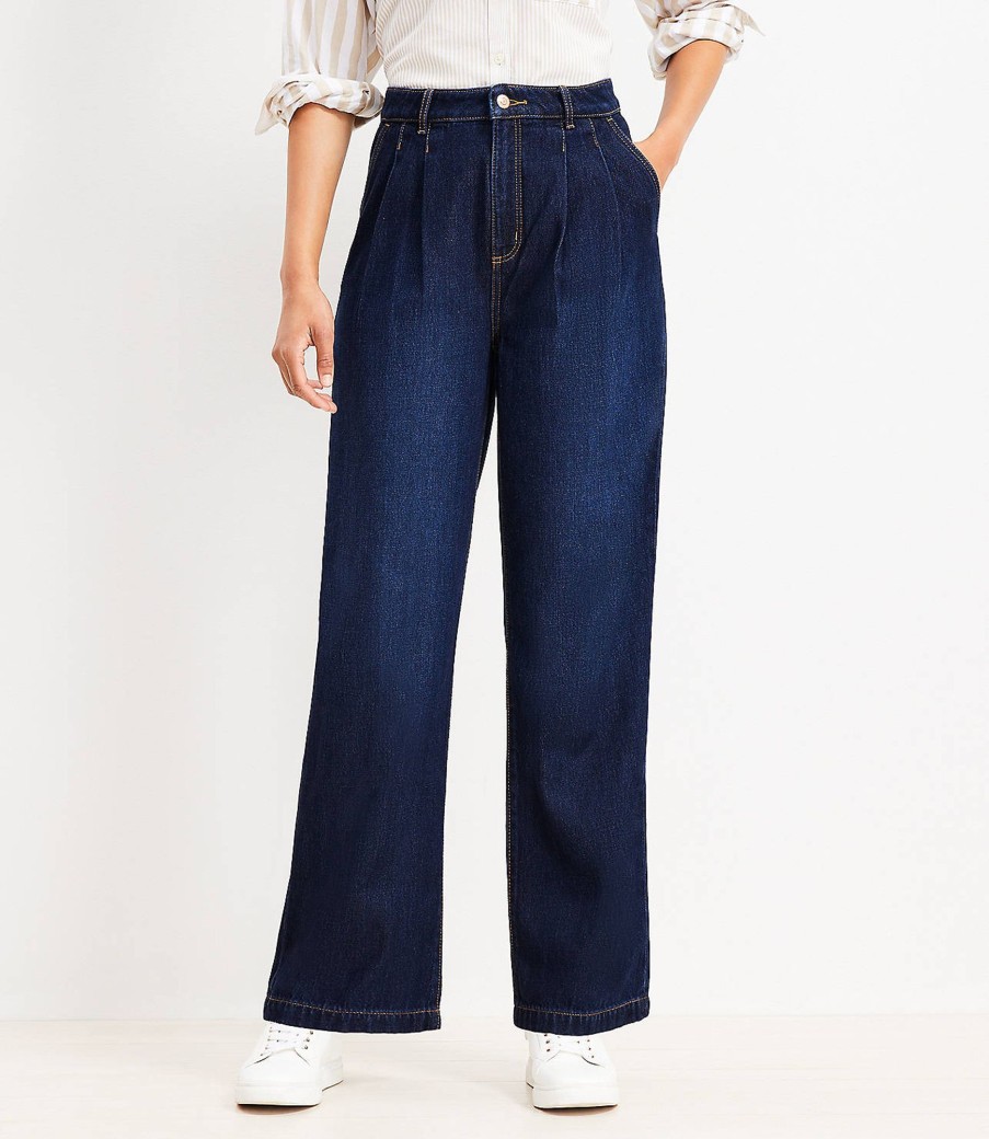 Clothing Loft | Tall High Rise Palazzo Jeans In Classic Rinse Wash