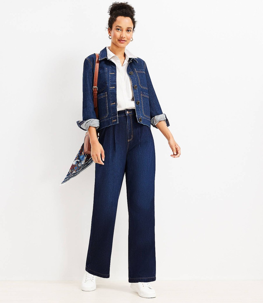 Clothing Loft | Tall High Rise Palazzo Jeans In Classic Rinse Wash