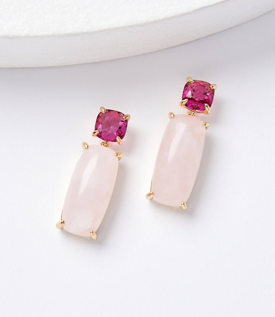 Accessories & Shoes Loft | Linear Earrings Rose Quartz