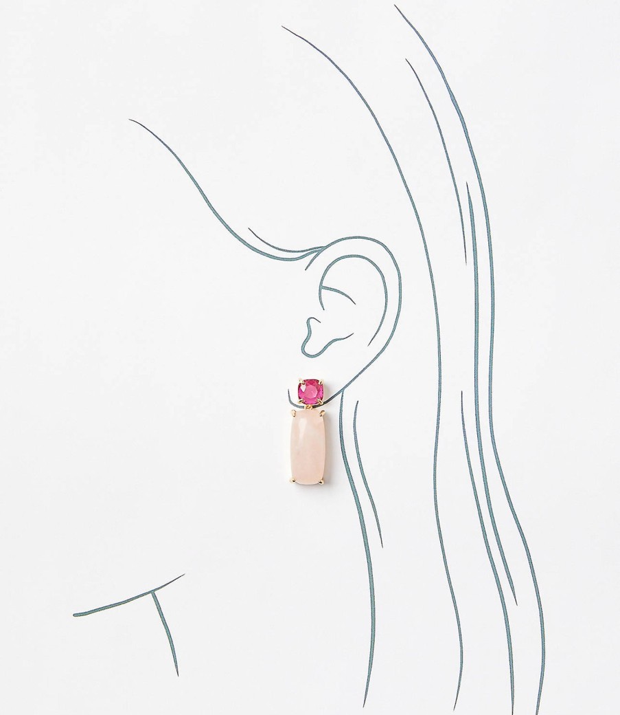 Accessories & Shoes Loft | Linear Earrings Rose Quartz