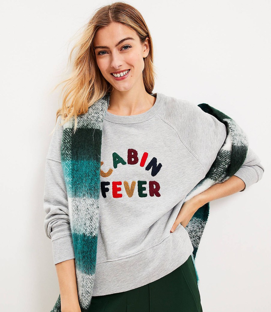 Clothing Loft | Lou & Grey Cabin Fever Fluffy Fleece Sweatshirt Pebble Grey Heather