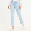 Clothing Loft | Curvy Destructed Girlfriend Jeans In Original Light Indigo Wash