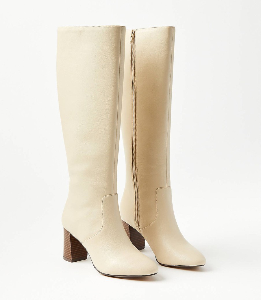 Accessories & Shoes Loft | Heeled Tall Boots Dusty Bone