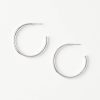 Accessories & Shoes Loft | Modern Hoop Earrings Soft Silver