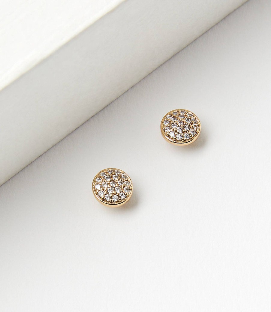 Accessories & Shoes Loft | Demi Fine Sparkle Coin Stud Earrings Gold