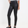 Clothing Loft | Coated High Rise Skinny Jeans In Black