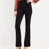 Clothing Loft | Pintucked Pull On Flare Pants In Sculpting Ponte Black