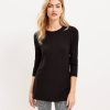 Clothing Loft | Lou & Grey Brushed Ribbed Tee Black