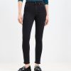 Clothing Loft | Curvy Frayed High Rise Skinny Jeans In Washed Black Wash