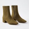 Accessories & Shoes Loft | Cap Toe Booties Olive