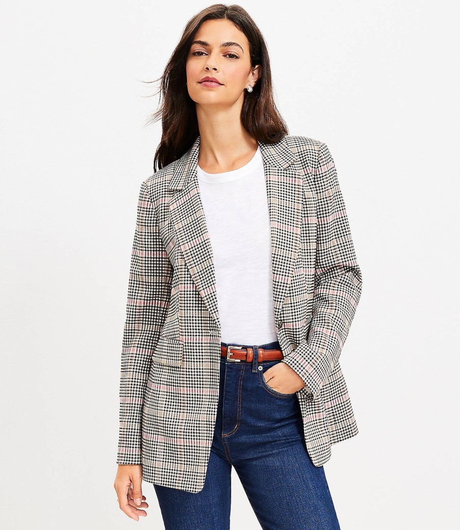 Clothing Loft | Plaid Modern Blazer Black