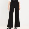 Clothing Loft | Curvy Wide Leg Trousers In Doubleface Black