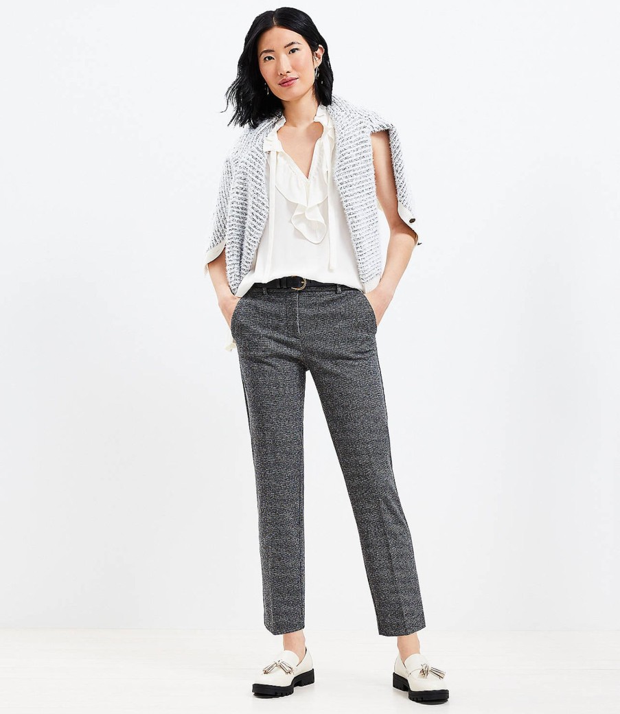 Clothing Loft | Riviera Slim Pants In Brushed Houndstooth Black/White Multi