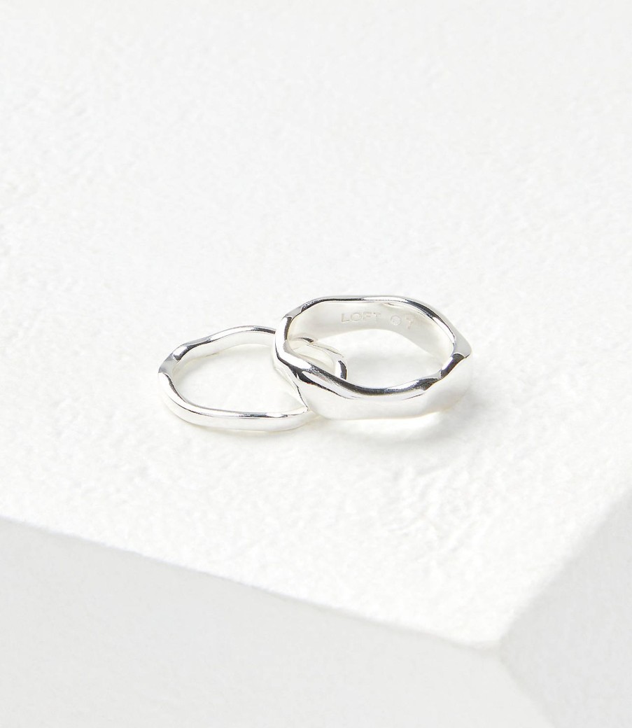 Accessories & Shoes Loft | Molded Ring Set Silvertone