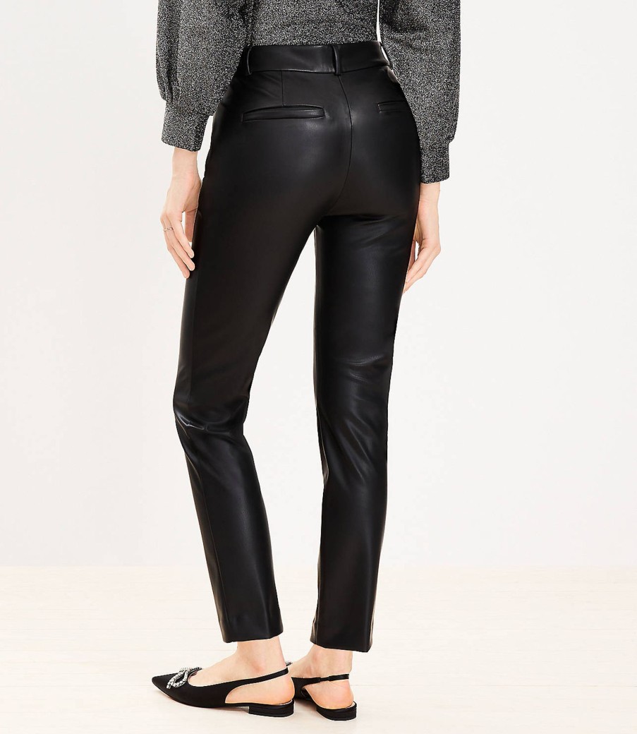 Clothing Loft | Curvy Sutton Skinny Pants In Faux Leather Black