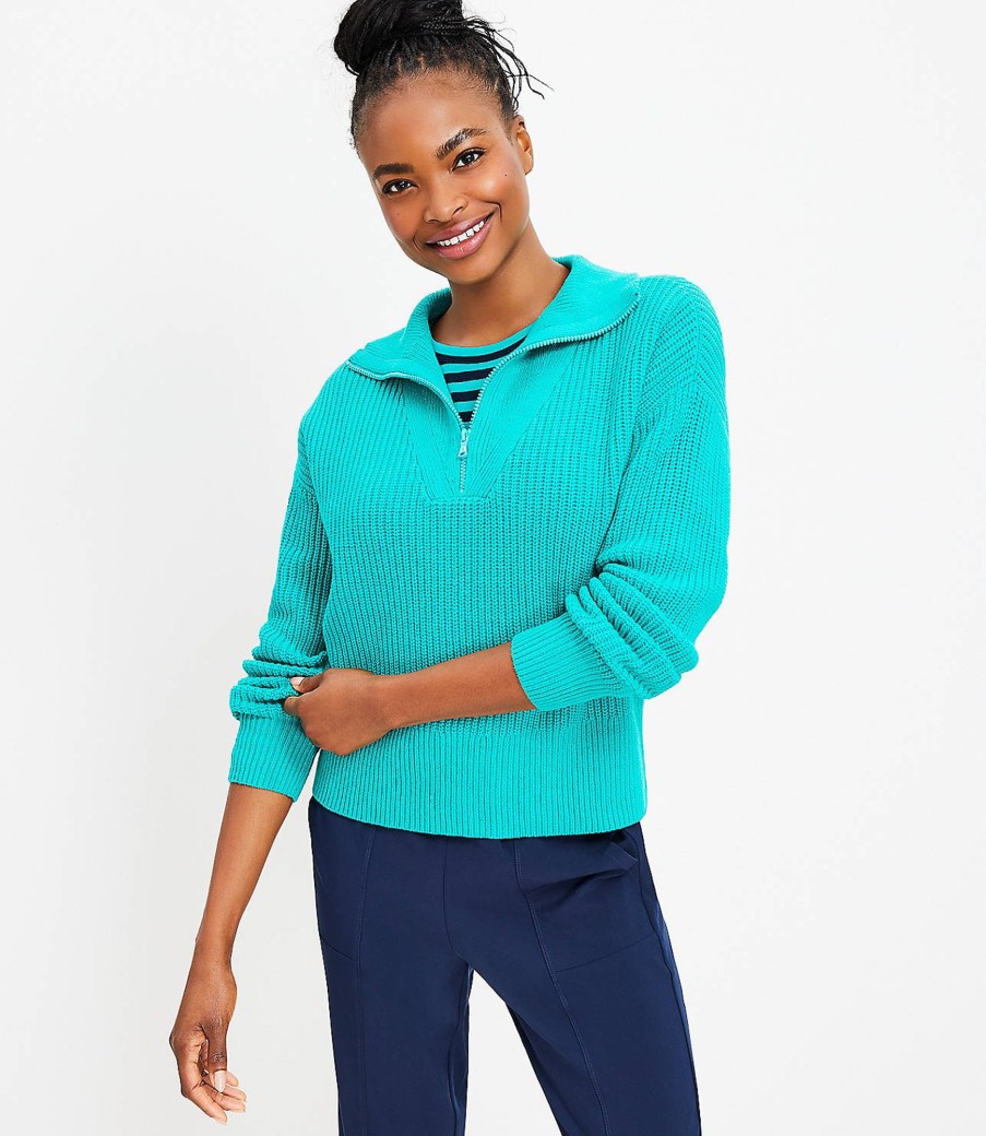 Clothing Loft | Lou & Grey Half Zip Sweater Dynasty Green