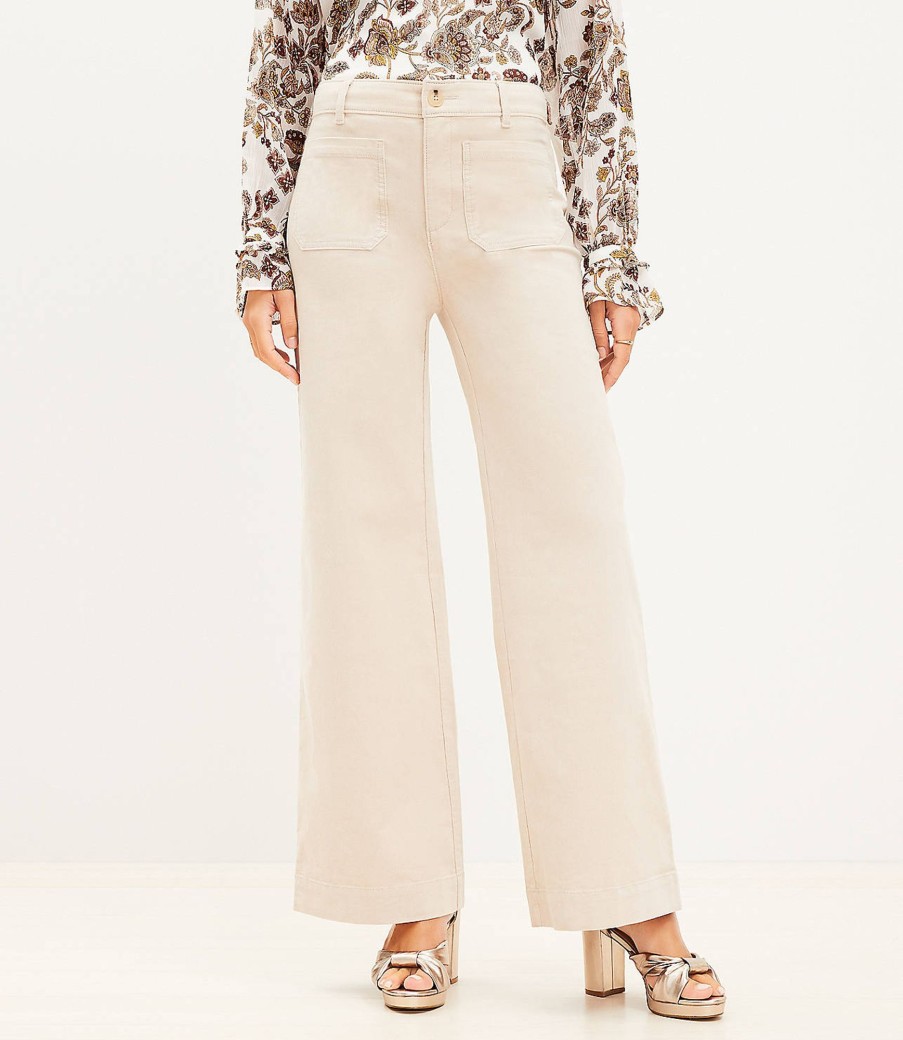 Clothing Loft | Palmer Wide Leg Pants In Corduroy Pearl