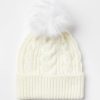 Accessories & Shoes Loft | Cable Pom Pom Beanie Irish Cream