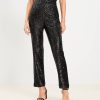 Clothing Loft | Side Zip Slim Pants In Sequin Black