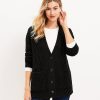 Clothing Loft | Cable Boyfriend Cardigan Black