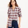 Clothing Loft | Plaid Flannel Everyday Tunic Shirt Whisper White