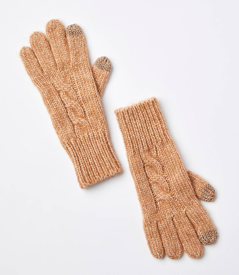 Accessories & Shoes Loft | Cable Gloves Perfect Camel