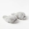 Clothing Loft | Faux Fur Twist Slippers Light SmoWholesale Grey