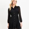 Clothing Loft | Godet Shirtdress Black