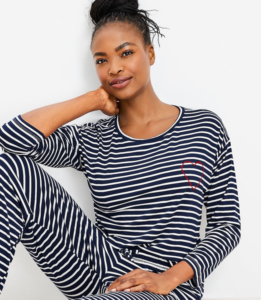 Clothing Loft | Striped Pajama Set Deep Space Blue