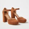 Accessories & Shoes Loft | Ankle Strap Platform Shoes Mocha Tan