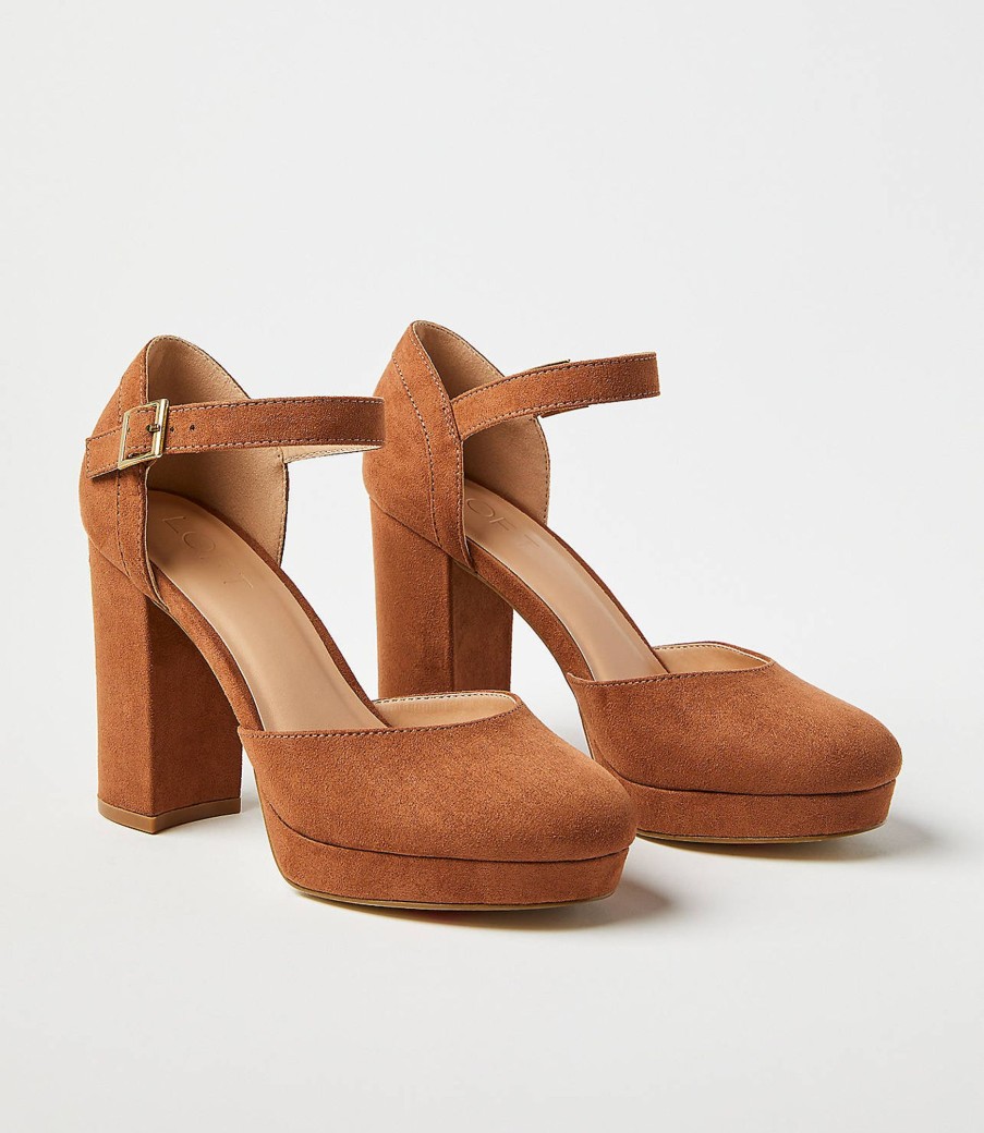 Accessories & Shoes Loft | Ankle Strap Platform Shoes Mocha Tan