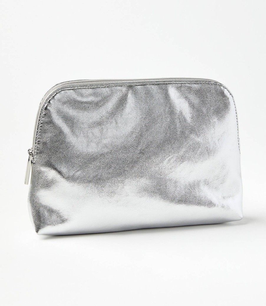 Accessories & Shoes Loft | Metallic Pouch Silvertone