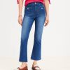 Clothing Loft | Patch Pocket High Rise Kick Crop Jeans In Dark Wash