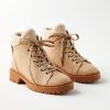 Accessories & Shoes Loft | Sherpa Trim Hiking Boots Sandy Beige