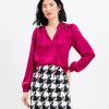 Clothing Loft | Houndstooth Tweed Shift Skirt Whisper White