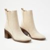 Accessories & Shoes Loft | Block Heel Chelsea Boots Ivory