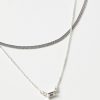 Accessories & Shoes Loft | Sparkle Mixed Layered Necklace Silvertone