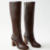 Accessories & Shoes Loft | Heeled Tall Boots Chocolate