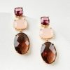 Accessories & Shoes Loft | Multifaceted Statement Drop Earrings Peach Beige