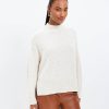 Clothing Loft | Flecked Mock Neck Poncho Sweater Neutral Multi