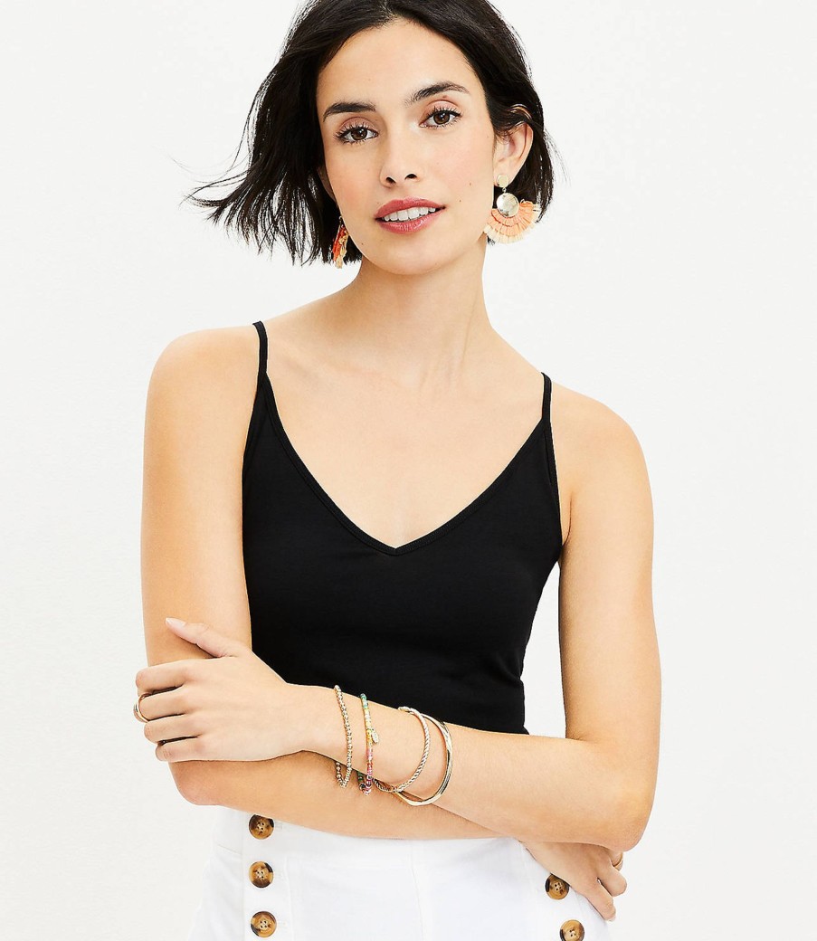 Clothing Loft | Double V Layering Cami Black